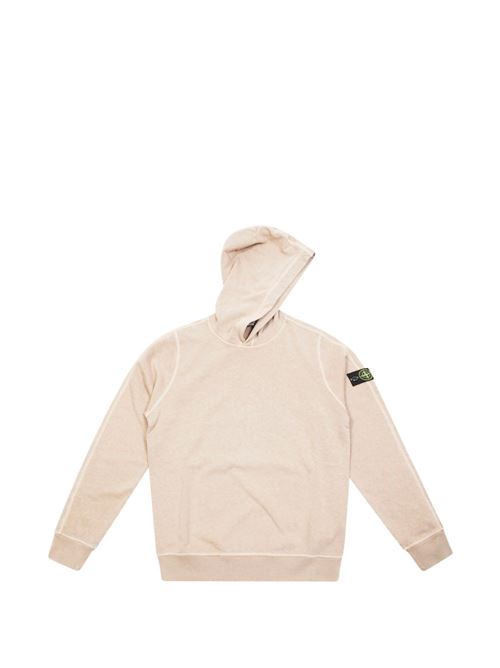 Felpa bambino Stone Island beige con cappuccio STONE ISLAND KIDS | 6100012S0060V0192